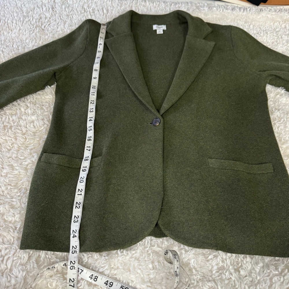 J. Crew Factory Olive Green Single-Button Blazer - Picture 6 of 12